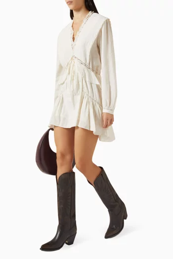 Damya Frill Mini Dress in Cotton Blend