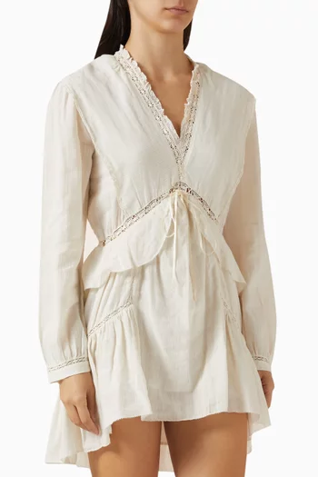 Damya Frill Mini Dress in Cotton Blend