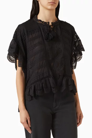 Payton Top in Floral Lace