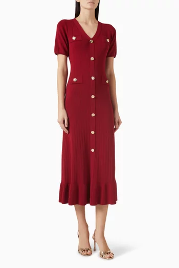 فستان روز بأزرار