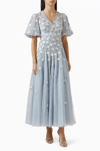 Dandelion Ditsy Ankle Gown