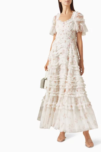 Magnolia Ditsy Amara Ruffle Gown