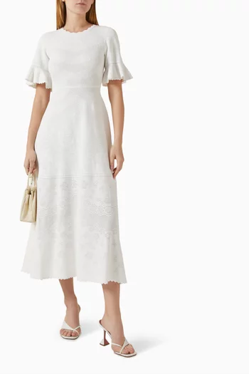 Scallop Lace Pointelle Knit Gown