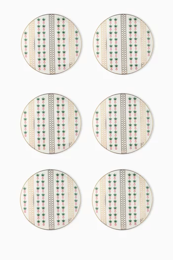 Back to the Roots Dessert Plates in Porcelain, Set of 6