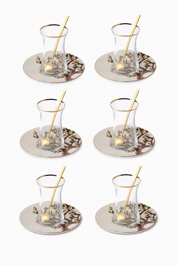 Istikana Cups with Saucers, Set of 6