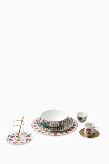 Sahara Rose Espresso Cups & Saucers, Set of 6