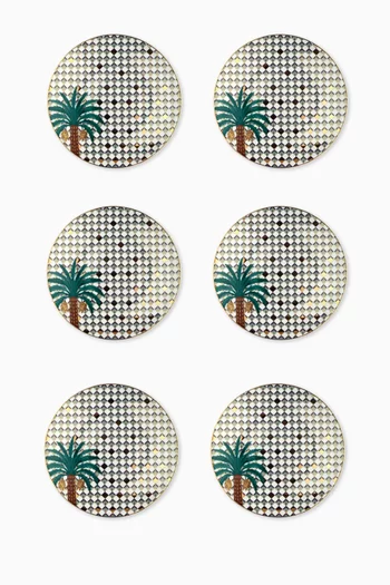 Sahara Rose Dessert Plates in Porcelain, Set of 6