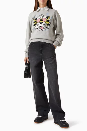 Wild Tiger Sweater in Wool Blend