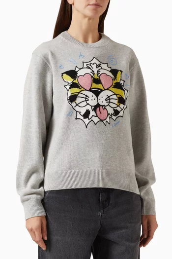 Wild Tiger Sweater in Wool Blend