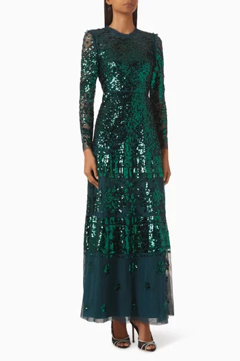 Aurora Sequin-embellished Gown