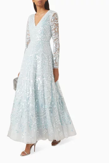 Chandelier Sequin-embellished Gown