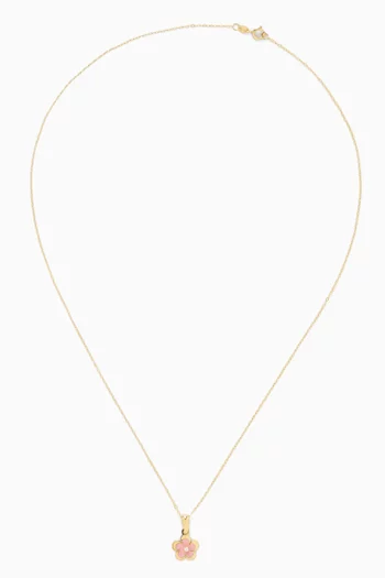 Floral Diamond Necklace in 18kt Gold