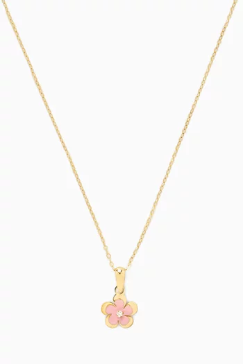 Floral Diamond Necklace in 18kt Gold