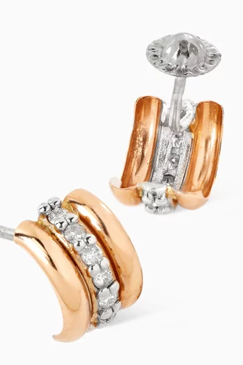 Diamond Huggie Earrings in 18kt Gold