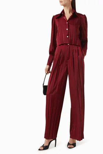 Pleated Shirt in Silk
