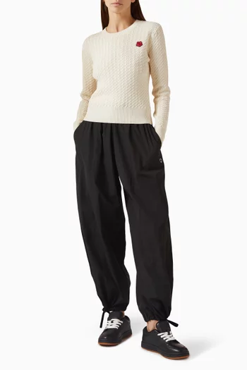 Boke Flower Knit Sweater in Cotton Blend