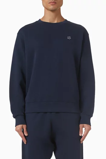 سويت شيرت بتطريز زهرة بوكي قطن