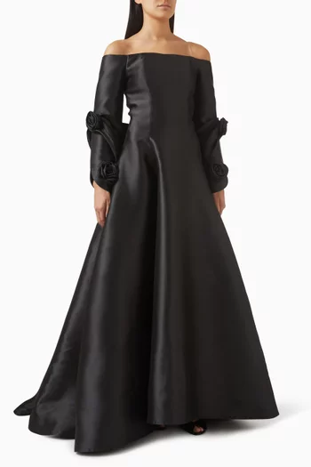 Off-shoulder Maxi Dress