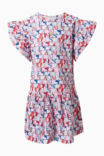Logo-print Dress in Cotton