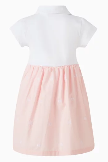 Logo-embroidered Dress in Cotton