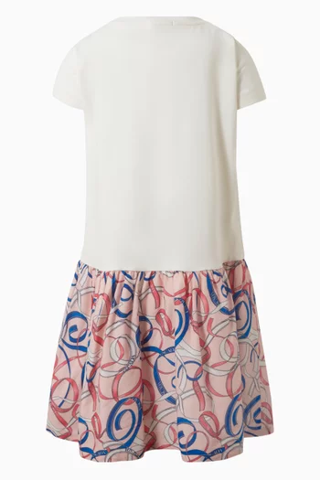 Printed Dress in Cotton-jersey