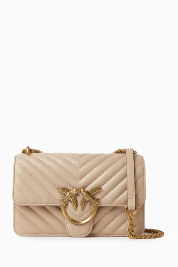 Mini Love Icon Crossbody Bag in Quilted Leather