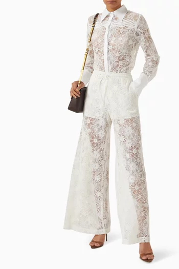 Laurie Floral Pants in Lace