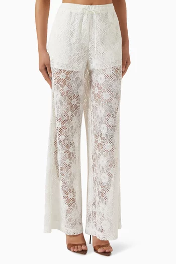 Laurie Floral Pants in Lace