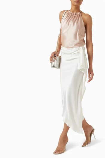 Carota Halter Top in Satin