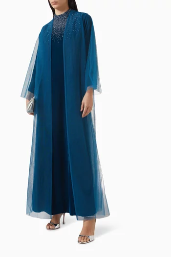 3-piece Abaya Set in Velvet