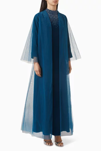 3-piece Abaya Set in Velvet