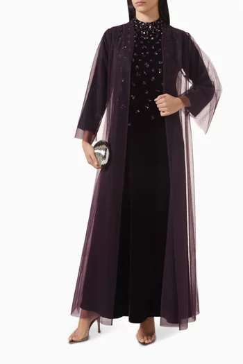 3-piece Abaya Set in Velvet