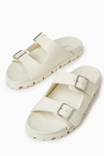 Logo Embossed Slides in Rubber