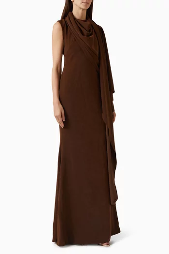 Nguyet Nga Dress in Velvet-cotton