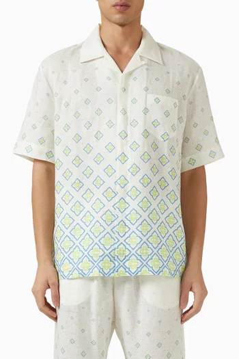 Degrade Monogram Shirt in Linen