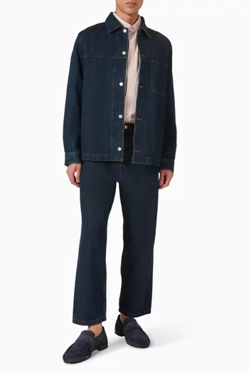 بنطال جينز دوم دينم بقصة ساق مستقيمة