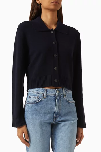 Collared Cardigan in Merino-wool