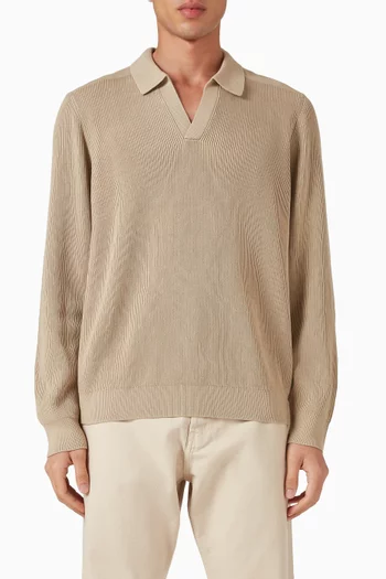 Polo Sweater in Cotton