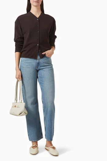 V-neck Cardigan in Merino-wool