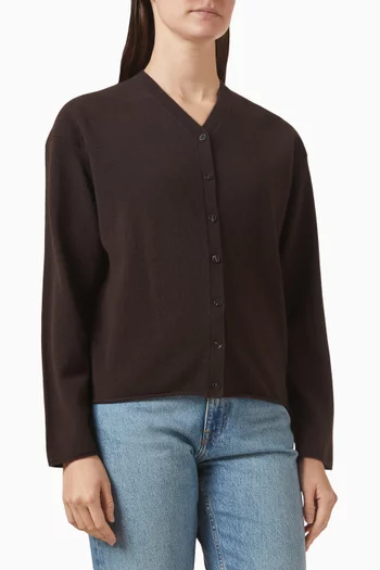 V-neck Cardigan in Merino-wool