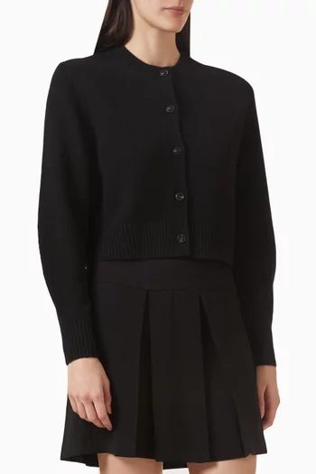 Round-neck Cardigan in Merino-wool