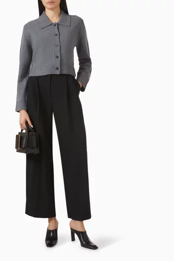 Collared Cardigan in Merino-wool