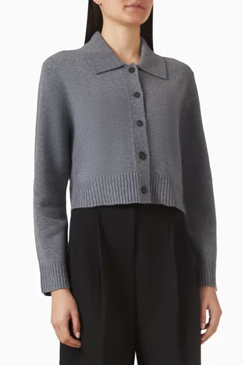 Collared Cardigan in Merino-wool