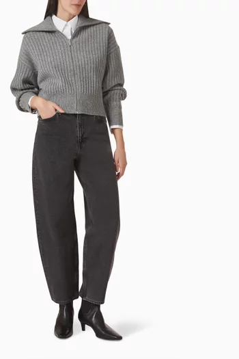 Ribbed Jacket in Merino-wool