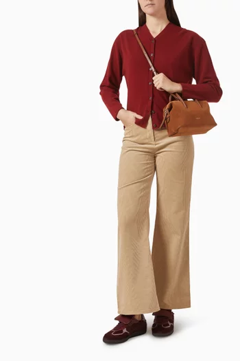 V-neck Cardigan in Merino-wool