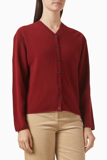 V-neck Cardigan in Merino-wool