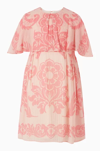 Floral-print Dress in Georgette