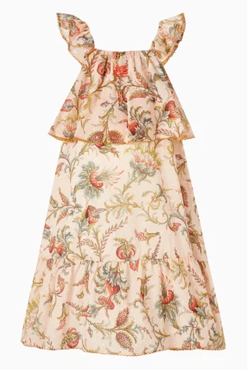 Printed Ruffle Dress