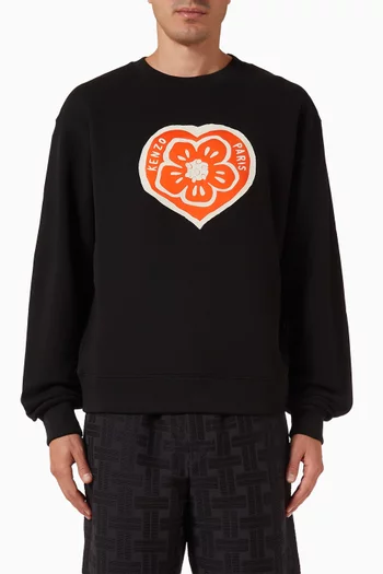 Boke Heart Sweatshirt in Cotton-fleece