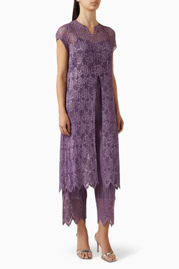 طقم بلوزة وبنطال سينثيا بطيّات